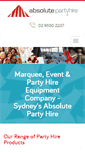 Mobile Screenshot of absolutepartyhire.com.au